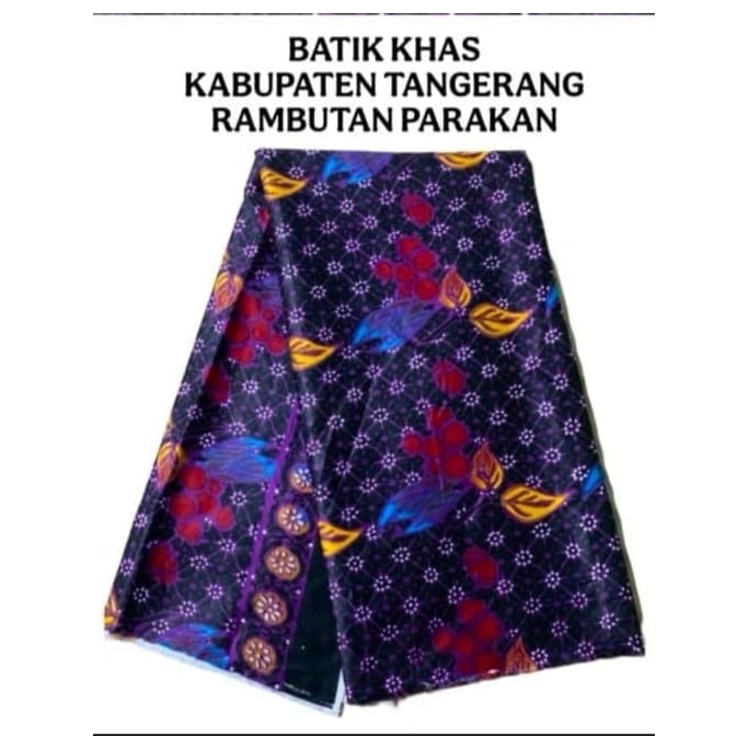 Bahan Batik Kabupaten Tangerang Motif Rambutan Parakan