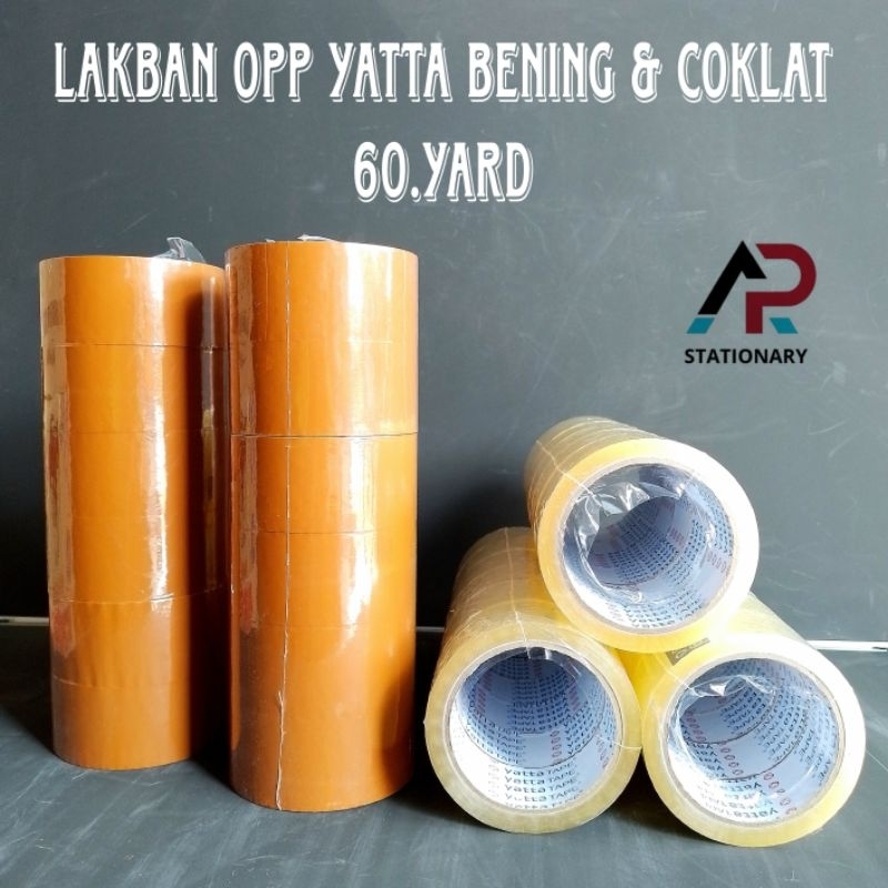 

Lakban OPP Yatta 60 Yard Bening & Coklat ( Slop ) [ Original ]