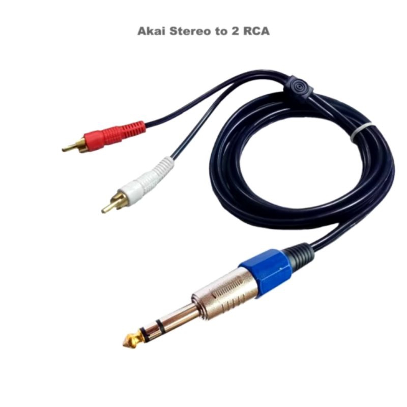 Kabel speaker aktif jack 1 akai stereo to 2 rca kabel atn berkualitas