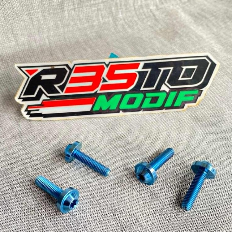 set baut probolt visor aerox (isi 4) titanium original