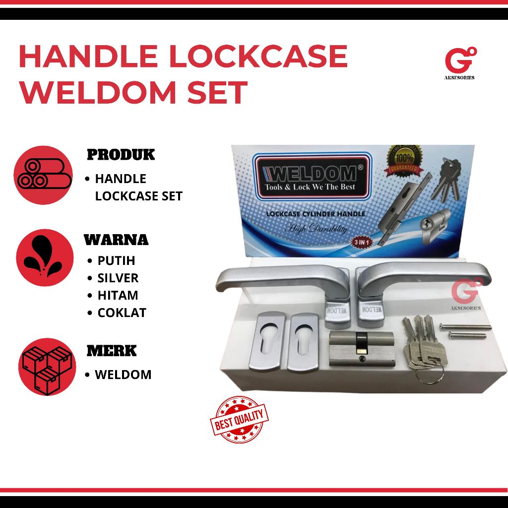 KUNCI LOCKCASE PINTU ALUMINIUM SET