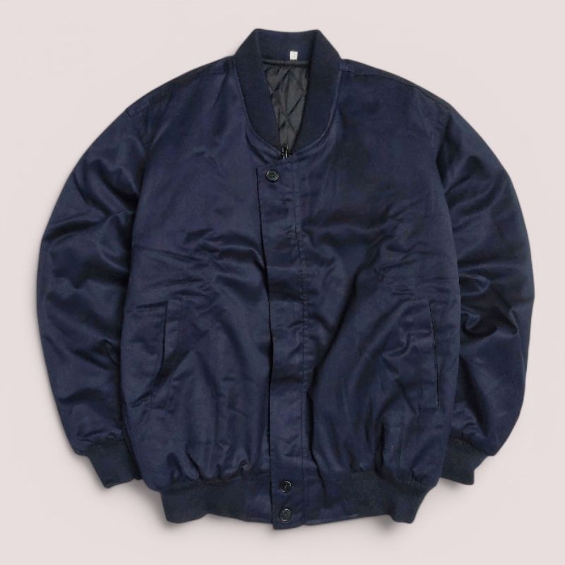 Bomber Canvas Jacket - Jaket Pria Unisex Flight Pilot Tebal Second Preloved