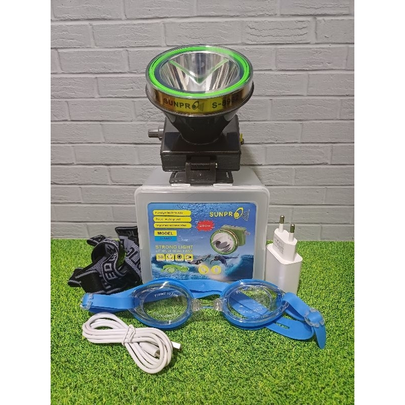 Senter kepala sunpro S- 8962 cahaya super terang Sunpro senter kepala