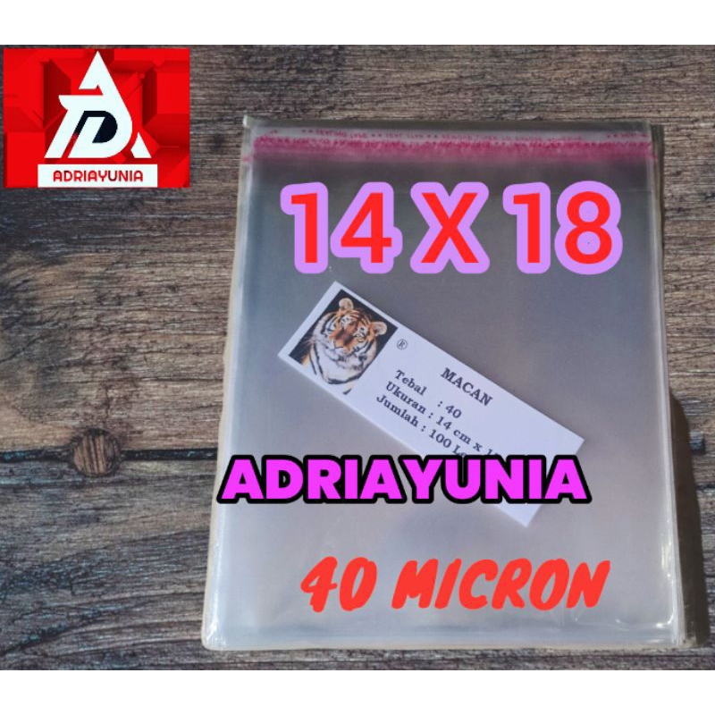 Plastik Opp 14x18 Souvenir/Undangan - Plastik Opp 14 x 18 Tebal Original 40 Micron