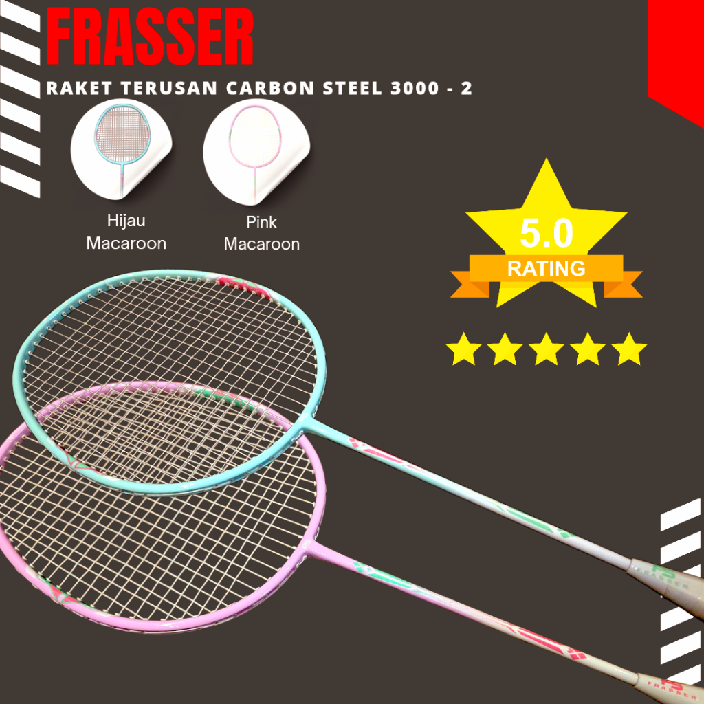 Frasser FS Raket Badminton Bulu Tangkis Alat Olahraga Berkualitas Original Termurah RBTTRS 02 ZMG