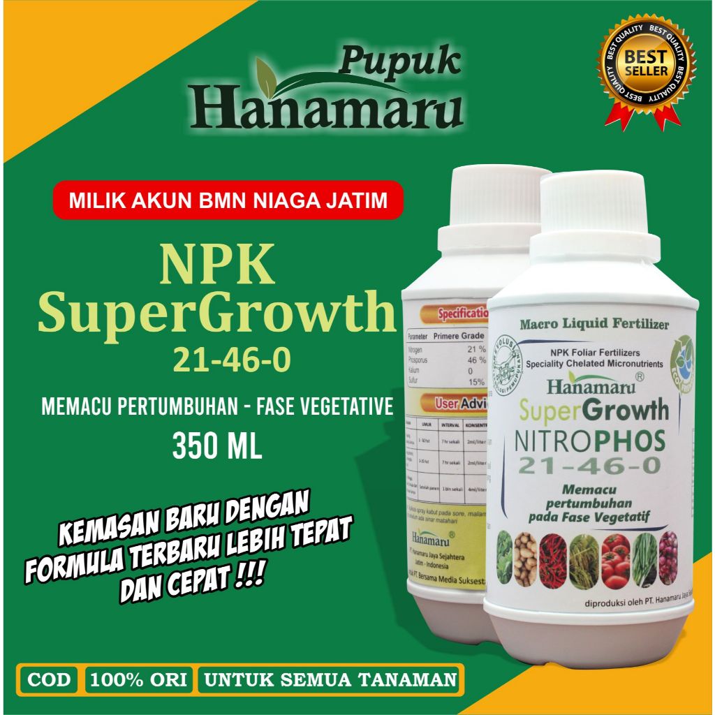PUPUK HANAMARU | SUPER GROWTH NITROPHOS | UNTUK PERTUMBUHAN TANAMAN