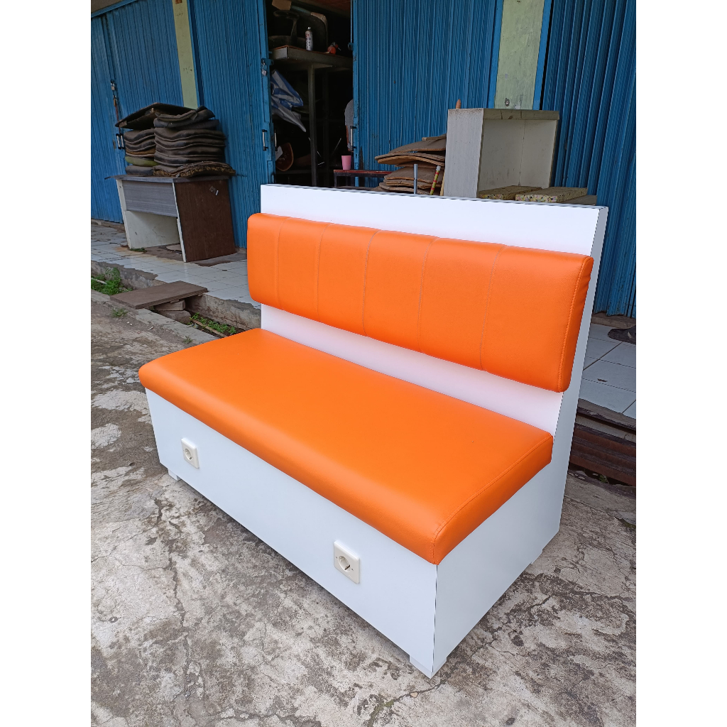 Sofa Cafe Hawai Orange white, dengan design elegant, bahan berkualitas, harga murah, jabodetabek, ca