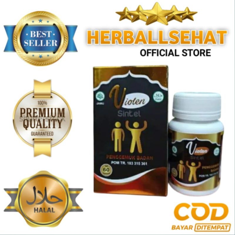 VIOLEN Asli Original Obat Gemuk Penggemuk Badan Herbal Alami Penambah Nafsu Makan VIOLEN 60 Kapsul R