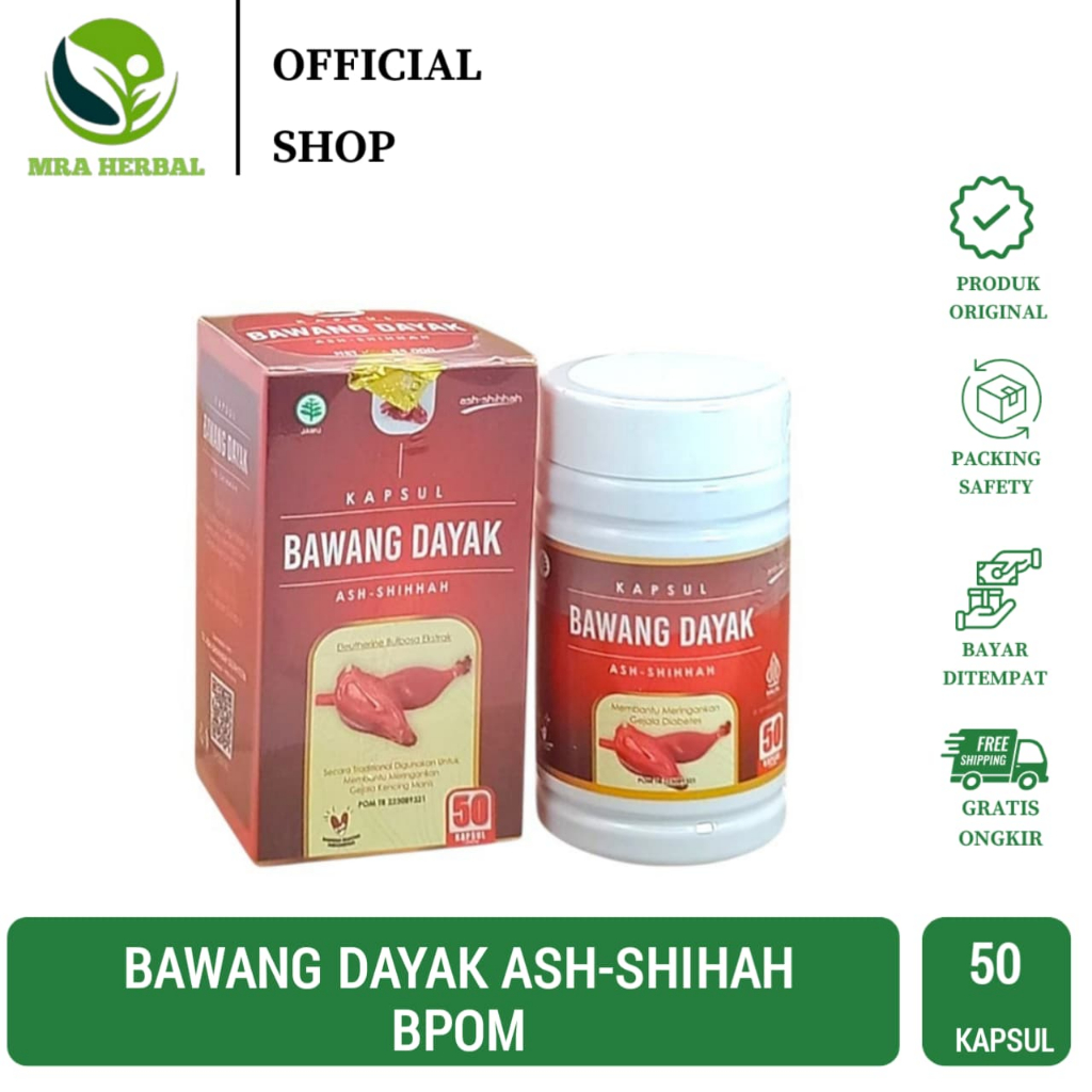 Kapsul Bawang Dayak Ash-Shihah | Ekstrak Bawang Berlian Membantu Meringankan Gejala Kencing Manis