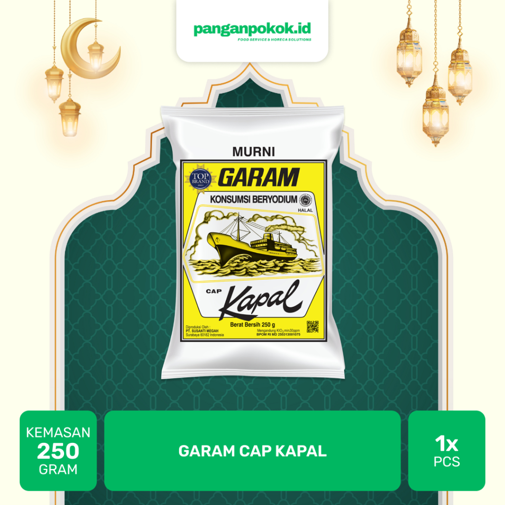 

Garam Dapur Cap Kapal - 250g & 500g