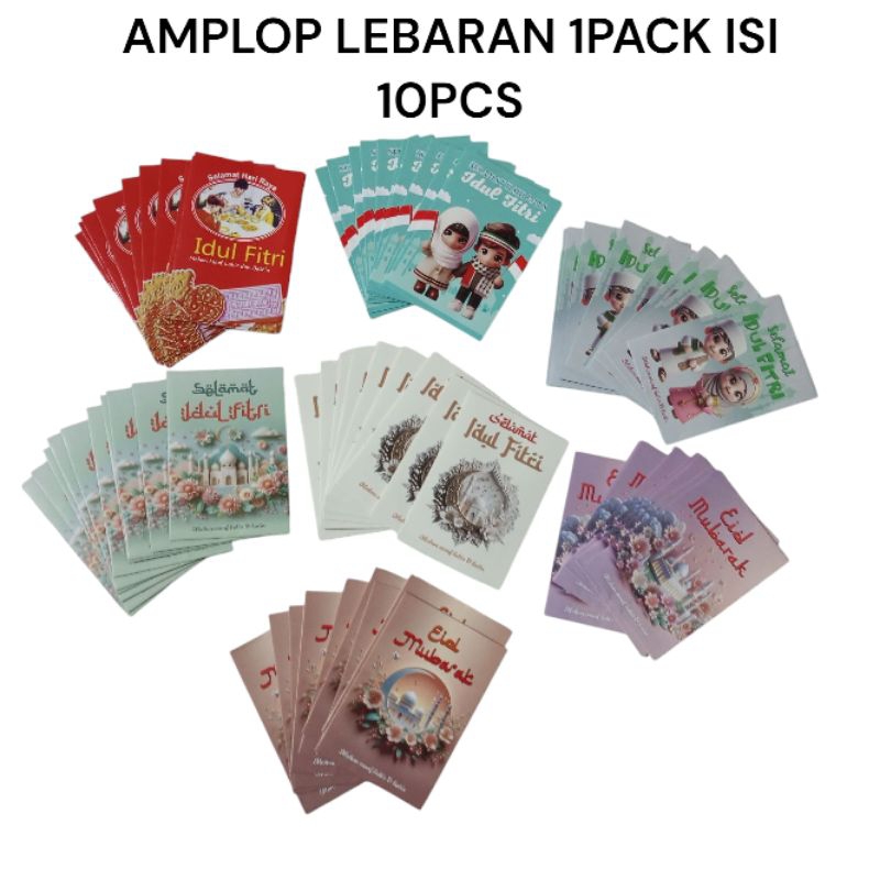 

AMPLOP HARI RAYA LEBARAN IDUL FITRI 2025 (1PACK ISI 10PCS) AMPLOP LEBARAN