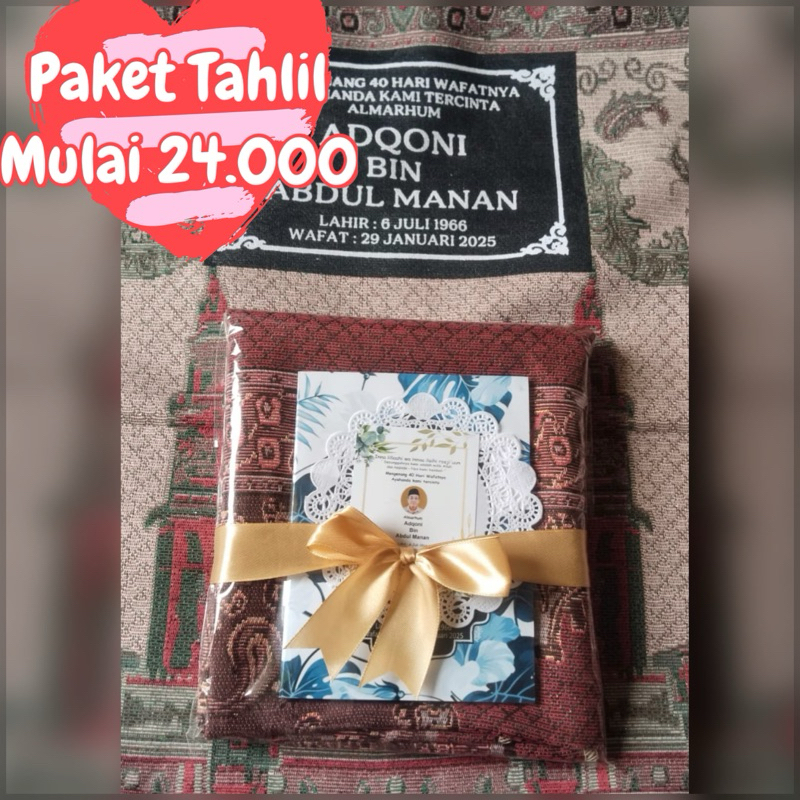paket SAJADAH +Yasin+Tasbih TAHLIL HAUL
