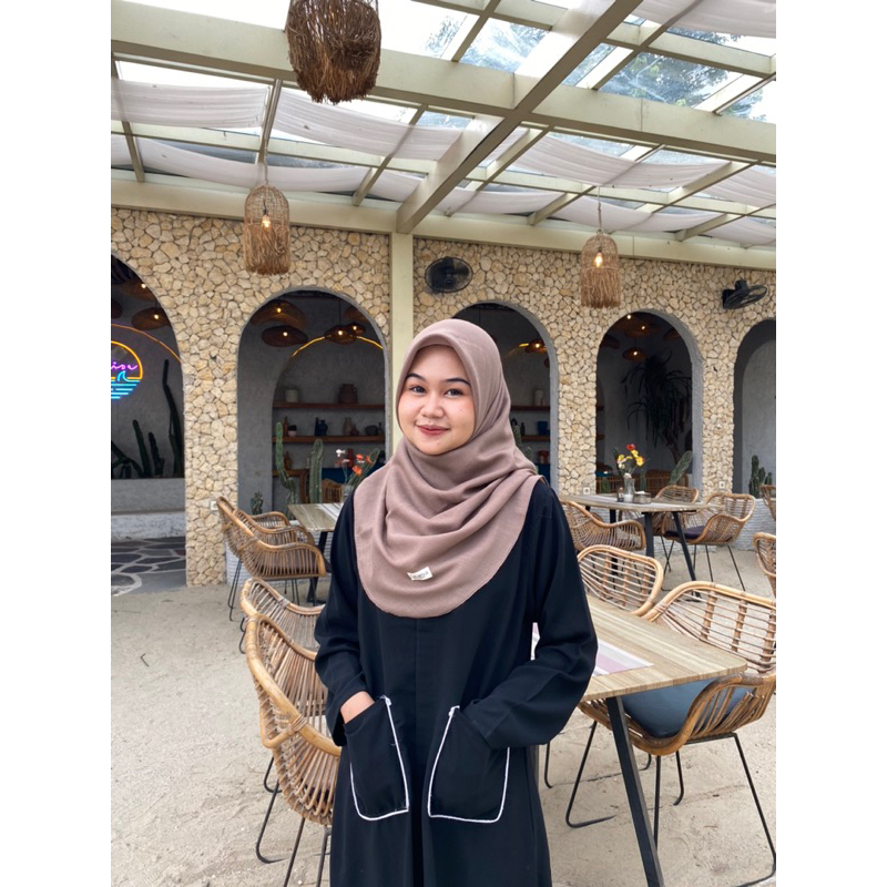 LAVANYA HIJAB | Aina Curve Malay Voal | Jilbab Segiempat Curve Malay Material Katun Voal