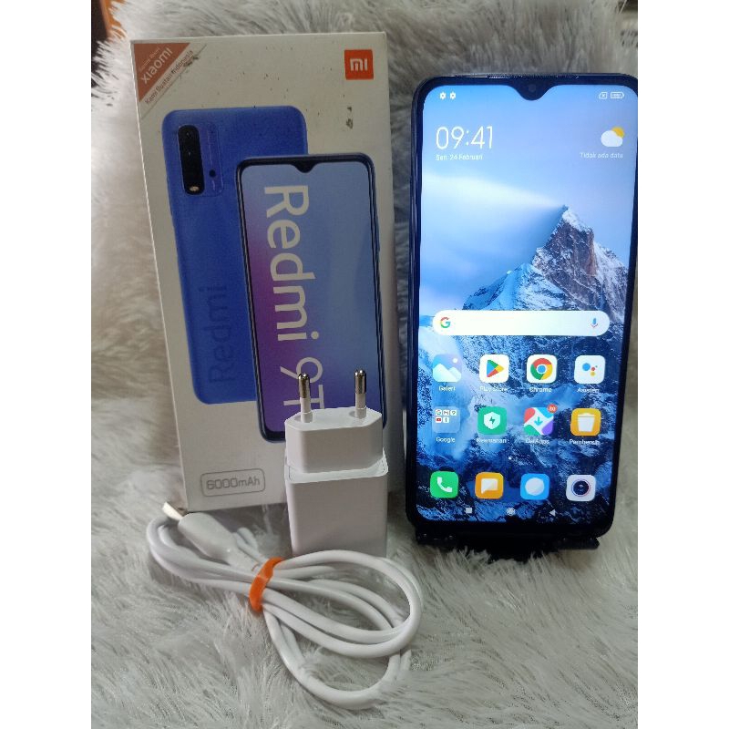 JUAL HP SECOND XIAOMI REDMI 9T RAM 4+1/64 KOTAK