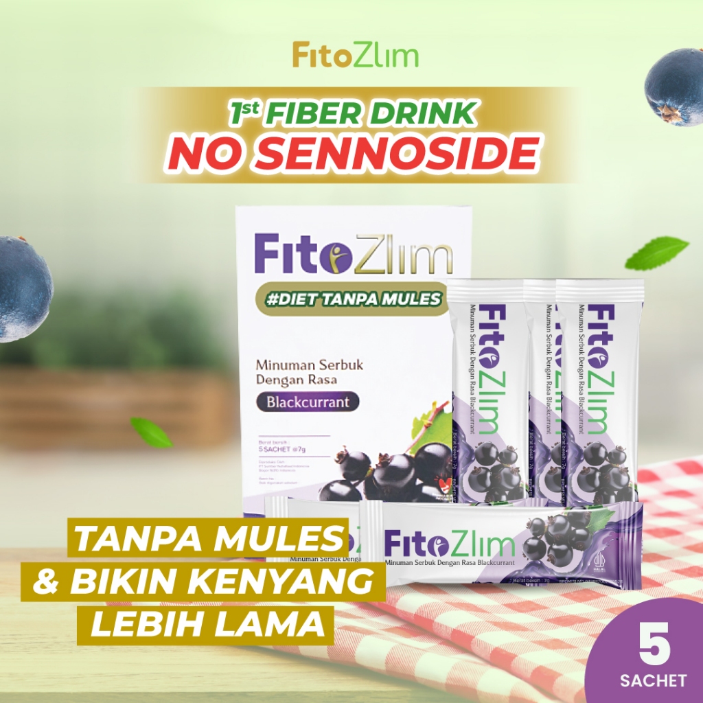 

FitoZlim Minuman Diet Tanpa Mules Fiber Isi 5 Sachet Serat Fiber Drink Memperbaiki Sistem Pencernaan