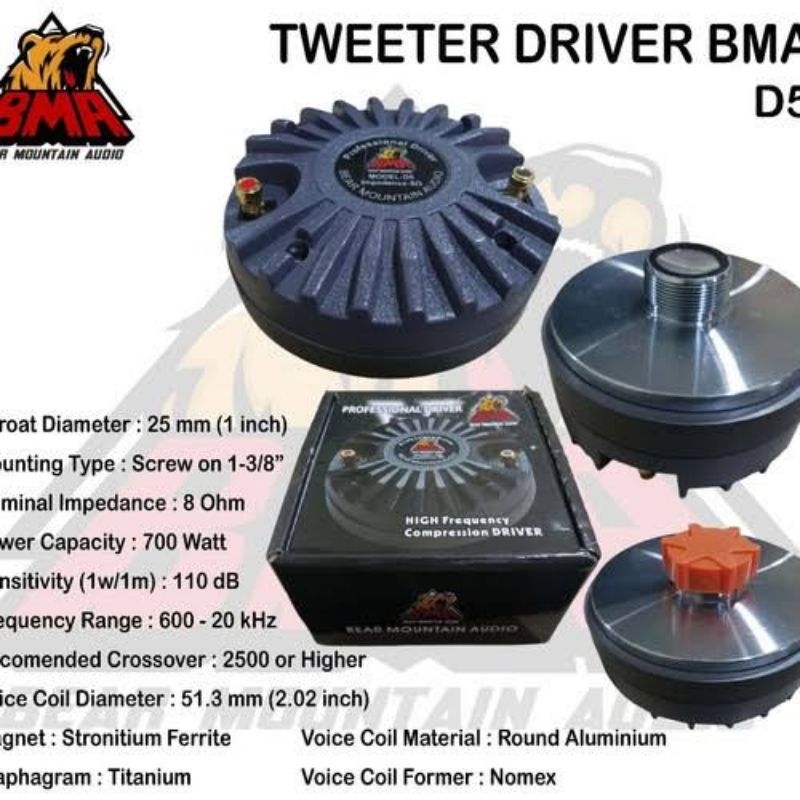 TWEETER DRIVER BMA D5