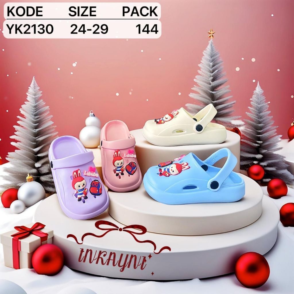 LABUBU Sandal baim anak wanita , anak perempuan INKAYNI YK2130 Karakter Labubu viral, ukuran 24 - 29