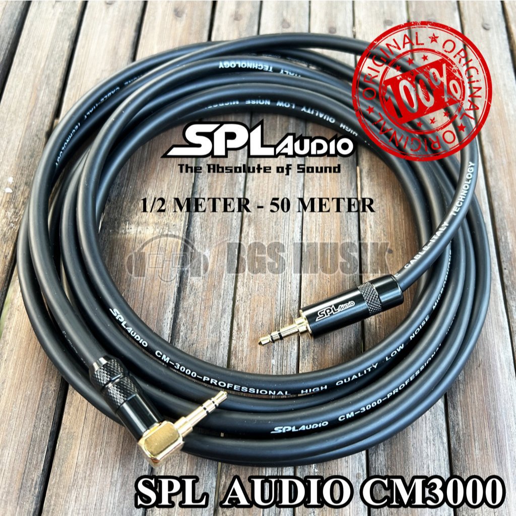 Kabel Aux L Original 20-50m - Kabel Jack 3.5mm Stereo L to Jack 3.5mm Stereo Lurus Original SPL - Ka
