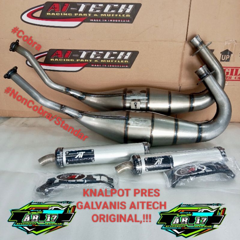 Knalpot Aitech ORIGINAL NEW MODEL GEN 2 Big Volume ORI Galvanish Press Ninja R RR SS ZX
