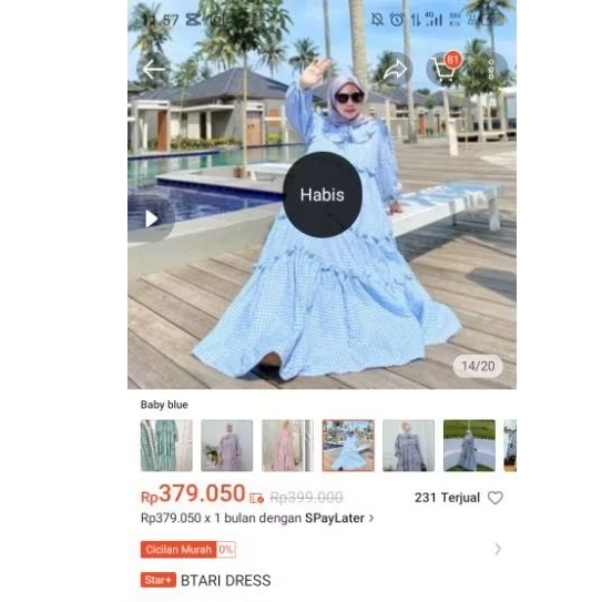 preloved Btari dress Queenova Hijab