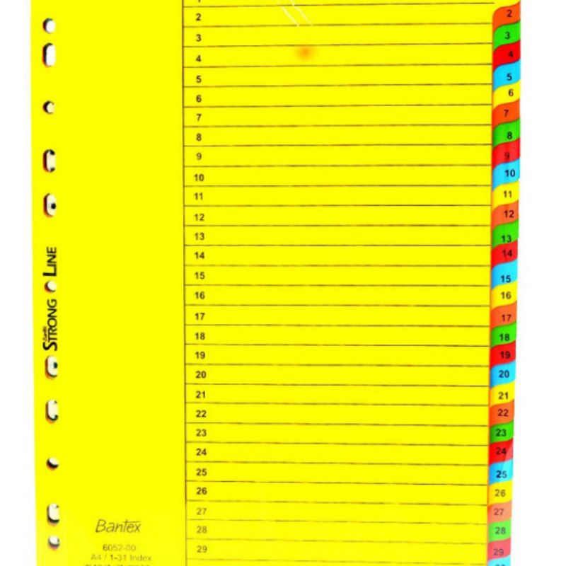 

[YOBANA] INDEX PEMBATAS ANGKA A4 BANTEX