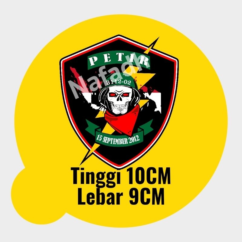 PETIR,Stiker petir tni ad,stiker 3112-02,stiker army,stiker tentara,stiker mobil,stiker motor