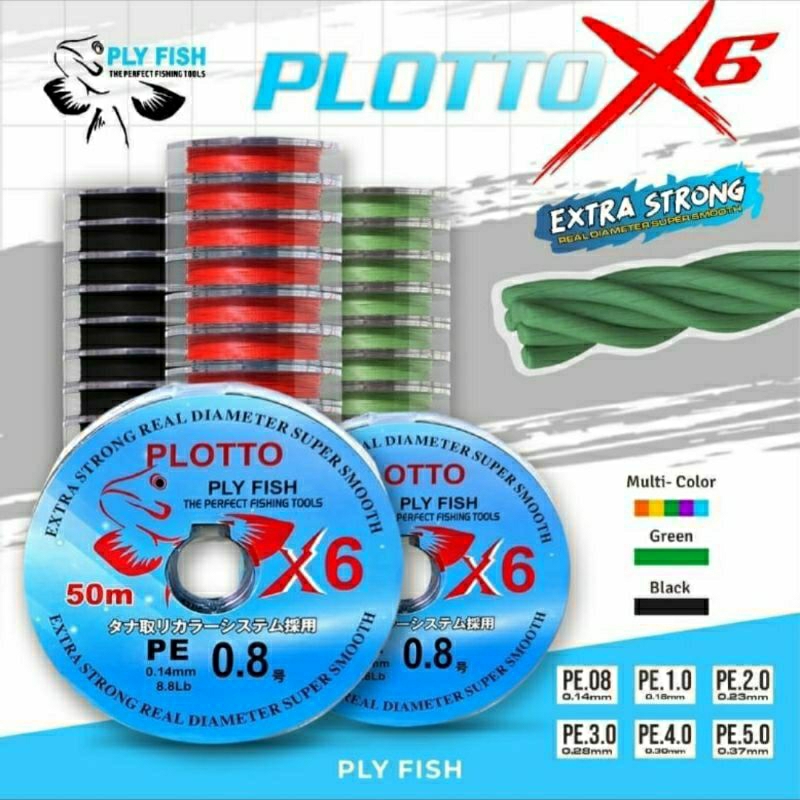 SENAR PE PLOTO PLY FISH X6 50M