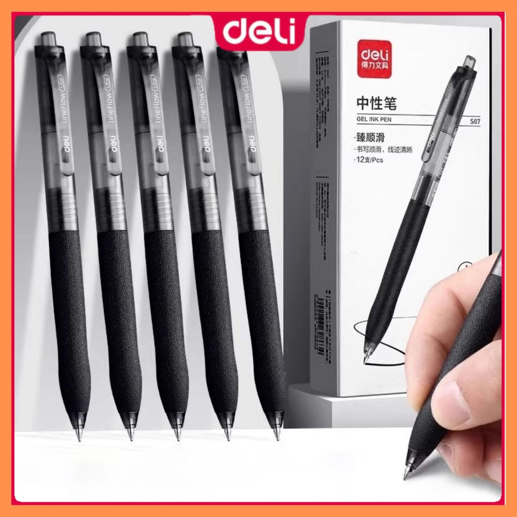 

Pena Deli Gel Pen S07-BK
