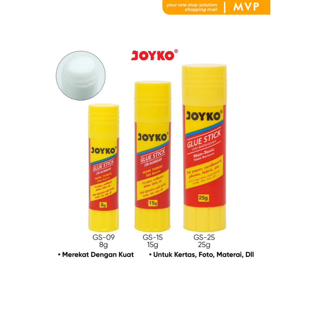 

MVP Lem Stick Joyko 8gr Lem Kertas Batang Lem Stik Putar