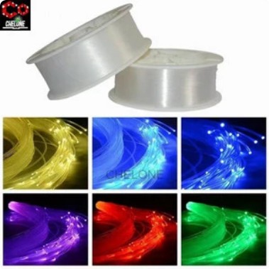 Lampu Fiber Optik Kabel Roll Fiber Optic Plastic End Glow Roll Panjang Untuk Plafon Kabel Roll Serat