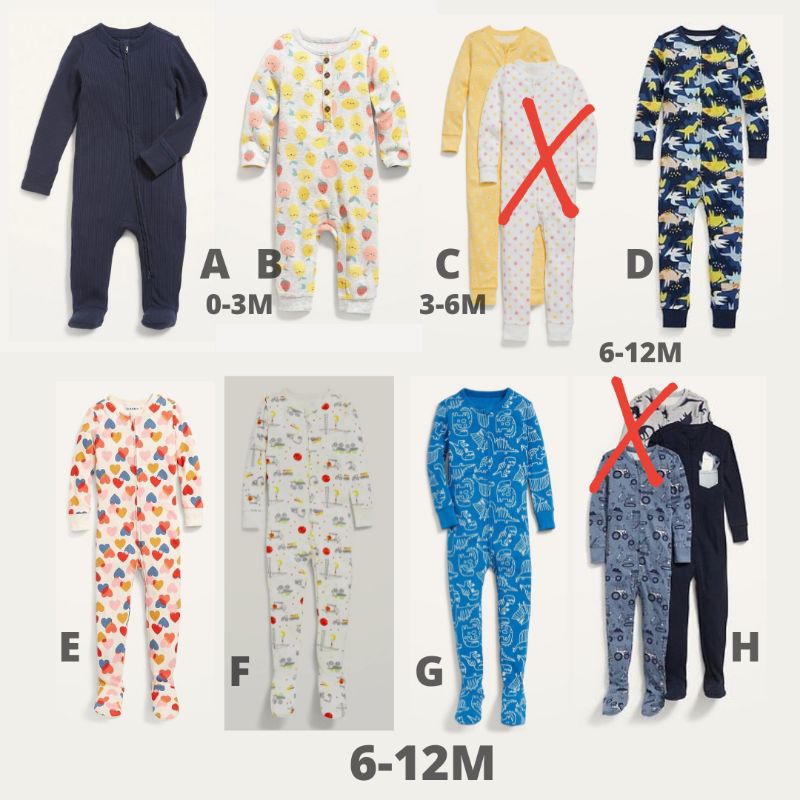 Sleepsuit Bayi Oldnavy - Unisex - Old Navy Sleepsuit Baby - 0M 3M 6M 12M