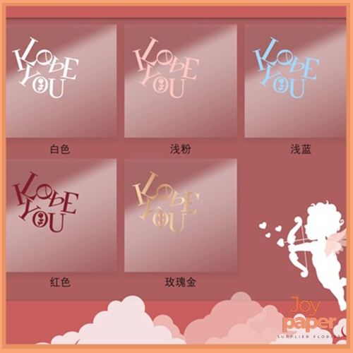 

Kertas Buket bunga plastik buket bunga bening i love you Cellophane Flower Wraping KB59