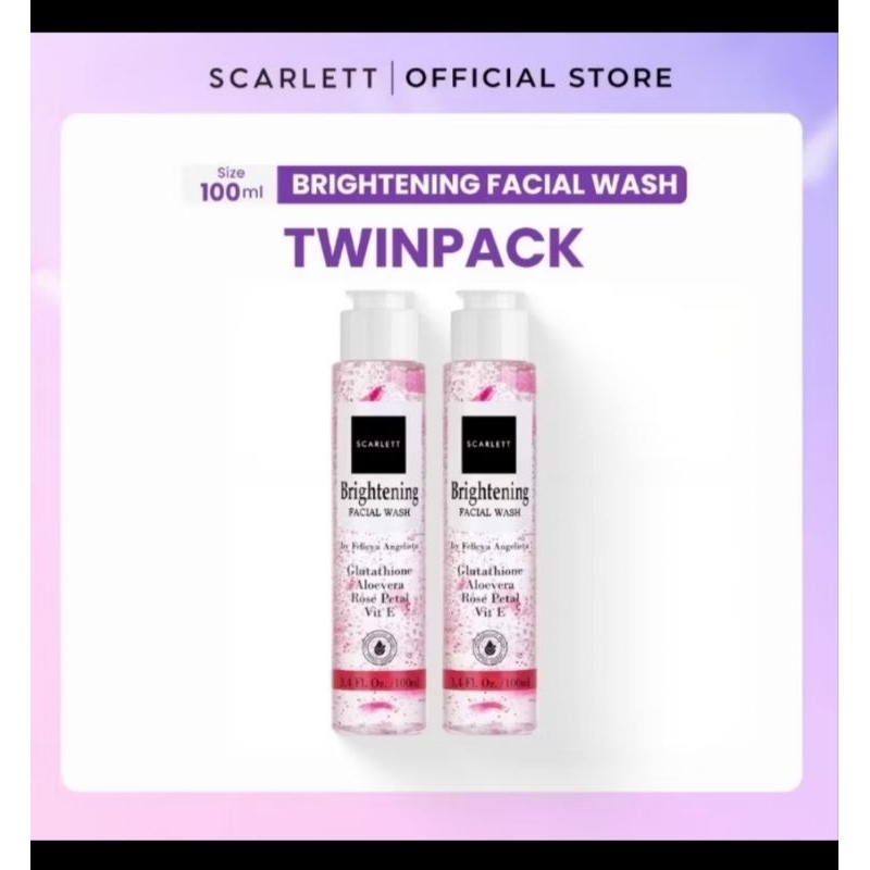 Scarlett Whitening BRIGHTENING Facial Wash - Sabun cuci muka clean and clear