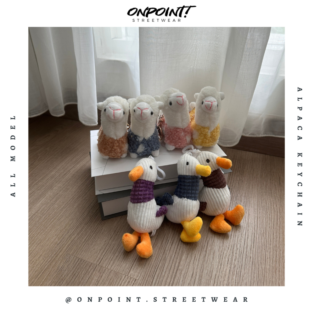 Gantungan Kunci Alpaca Aneka Warna Lucu Lembut Aksesoris Tas Alpaca Keychain