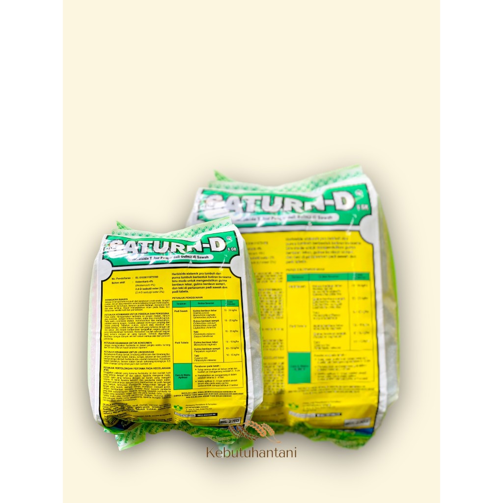 SATRUN-D OBAT HERBISIDA TABUR PENGENDALI GULMA PADI DI SAWAH TERJAMIN AMPUH