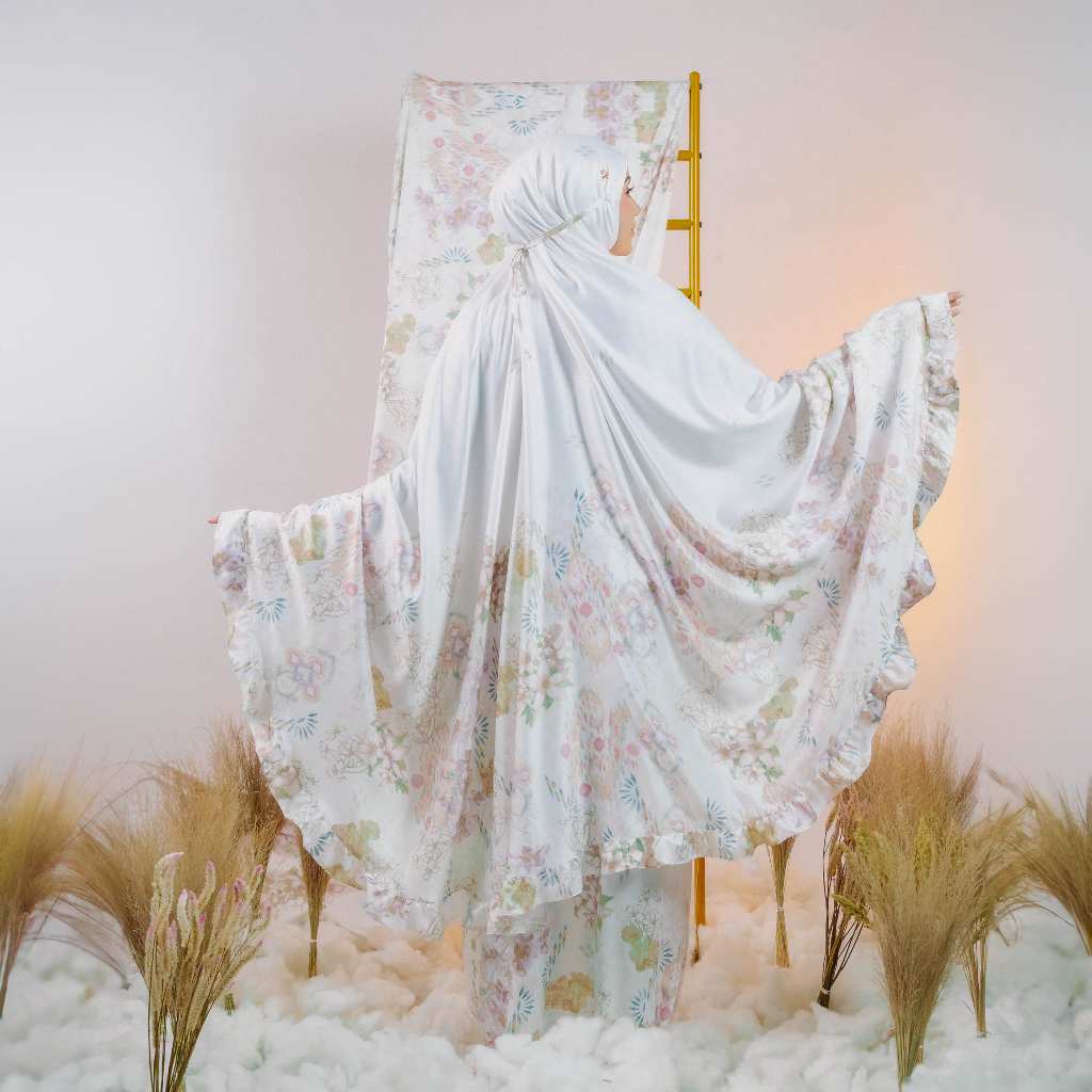 VESELKA Antara Series Mukena Dewasa Jumbo Prayer Set Sajadah Traveling Silky Mahar Seserahan