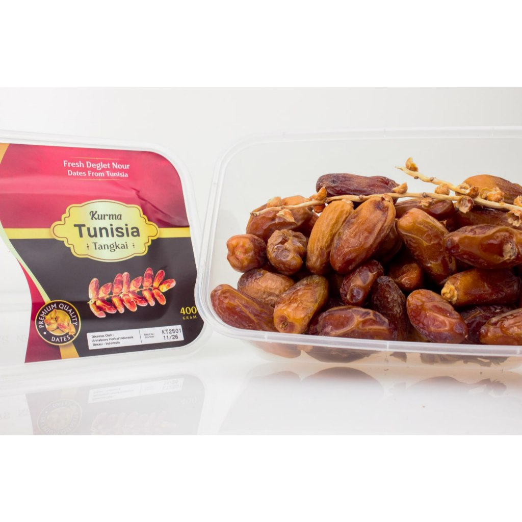

Kurma Tunis Tangkai 400 gr / kurma tangkai / kurma tunisia Fresh Deglet Nour Dates Tunisia