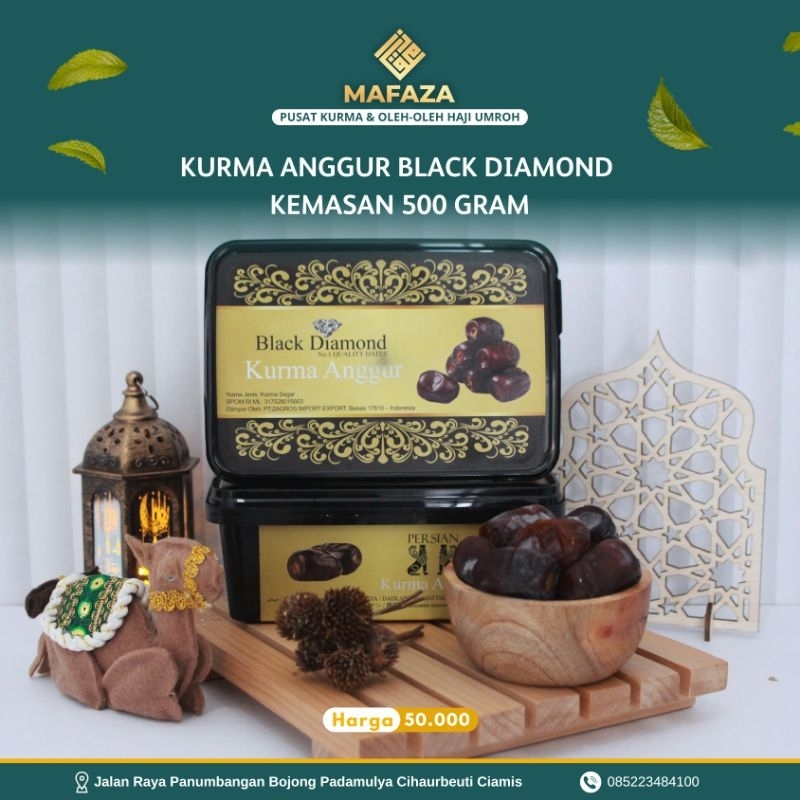 

Kurma black diamond premium kemasan 550g