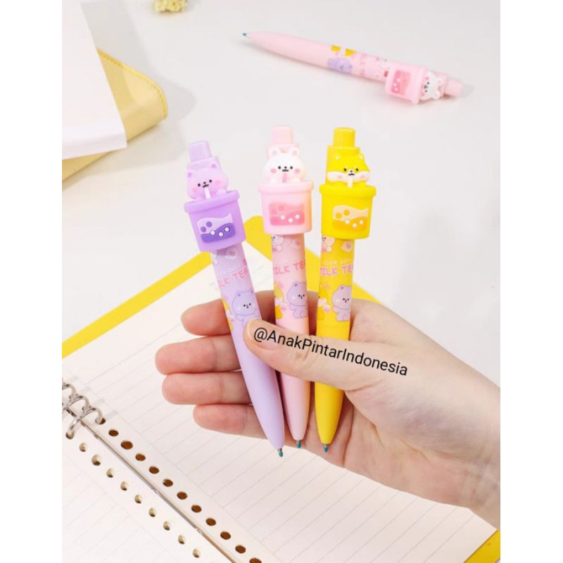

BOLPEN NICE SURPRISE CUTE PET MILK TEA GEL PEN [ KK-8224 ]