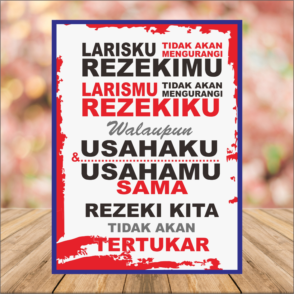 

STIKER USAHAKU USAHAMU SAMA | REZEKI TIDAK AKAN TERTUKAR