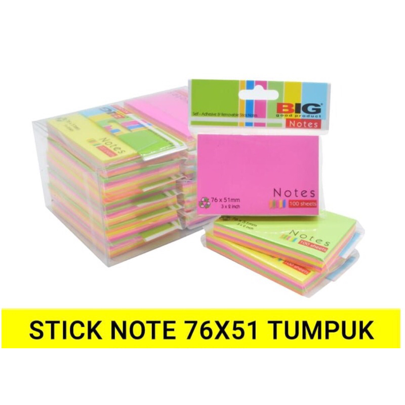 

1 Pack Sticky Notes Big 76 x 51mm