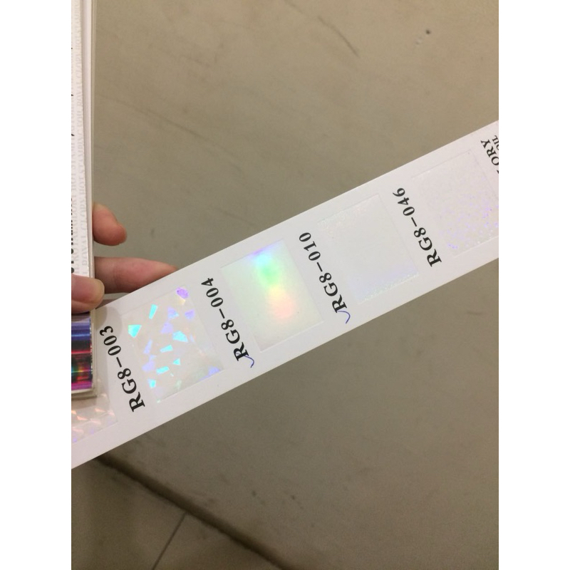

HOT STAMPING FOIL ROYAL GLORY RG HOLOGRAM TRANSPARANT 64CM / 32 CM x 120M