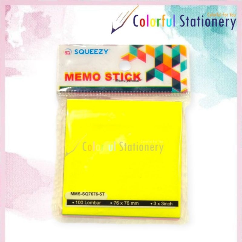 

Sticky Notes/Post it/Kertas Memo/Memo Tempel-SQ7676-5T
