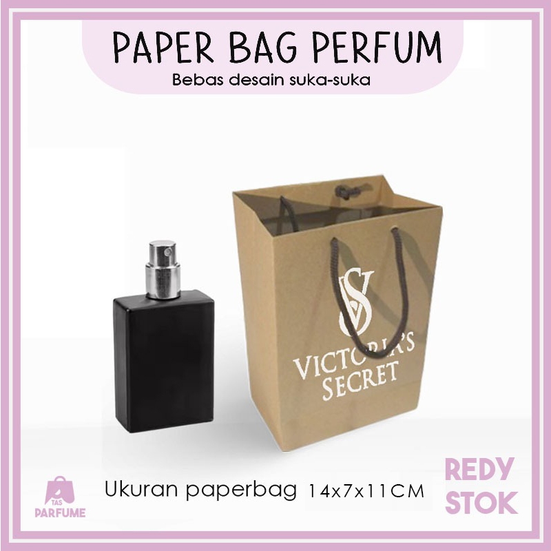 

(+CETAK) Paper Bag Coklat Mini Uk. 14x7x11 CM / Papper Bag Parfume Kado Packaging / Paperbag Parfume Custom Bebas Desain Suka-suka