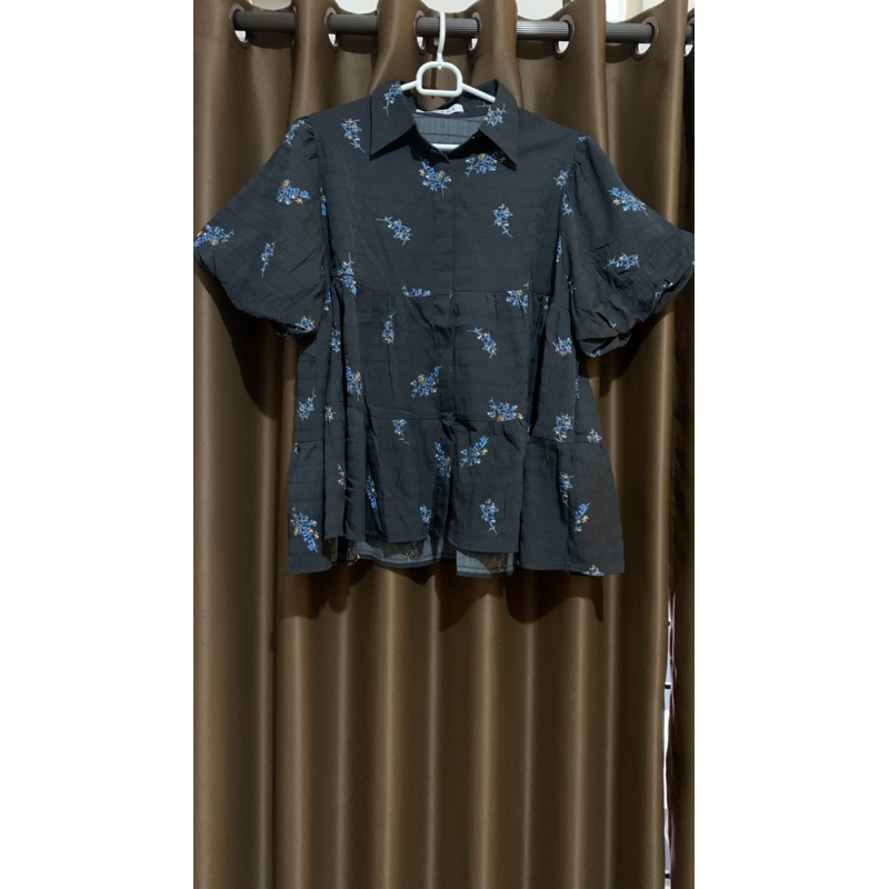 PRELOVED Hakana Daisy shirt black