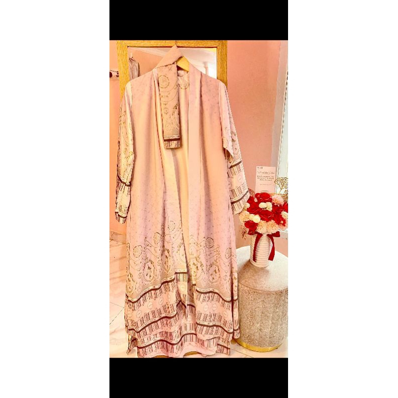 Gamis Outer Set Hijab Silk Premium
