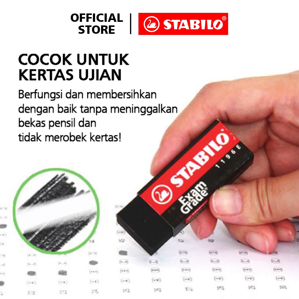 

STABILO Exam Grade Eraser Penghapus Pensil Ujian Sekolah 2B Hitam Putih Warna-warni