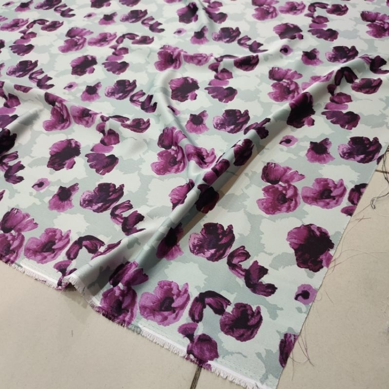 kain crepe premium motif dz - kain motif kotak - bahan wollycrepe