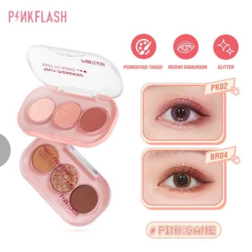 PinkFlash 3 Shade Pan Eyeshadow Pigment Easy To Blend 15 Colors | Eyeshadow Glitter | Eyeshadow 3 Sh