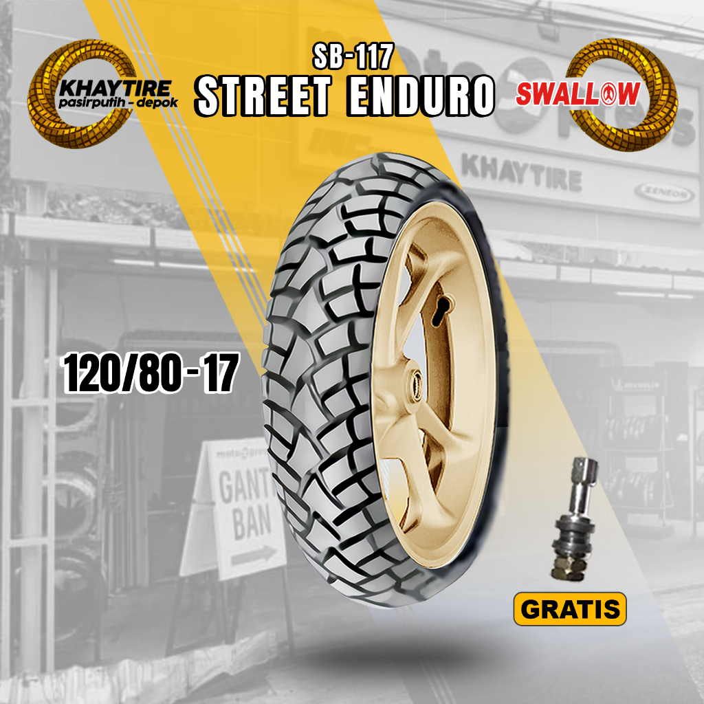 Ban Motor Moge // SWALLOW STREET ENDURO 120/80-17 Tubeless